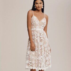 NWT Dress The Population Tahani Fit & Flare Embroidered Dress — Anthropologie